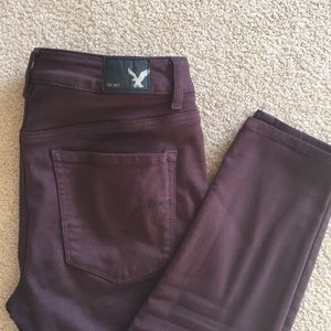 AEO high rise ankle super stretch jeans